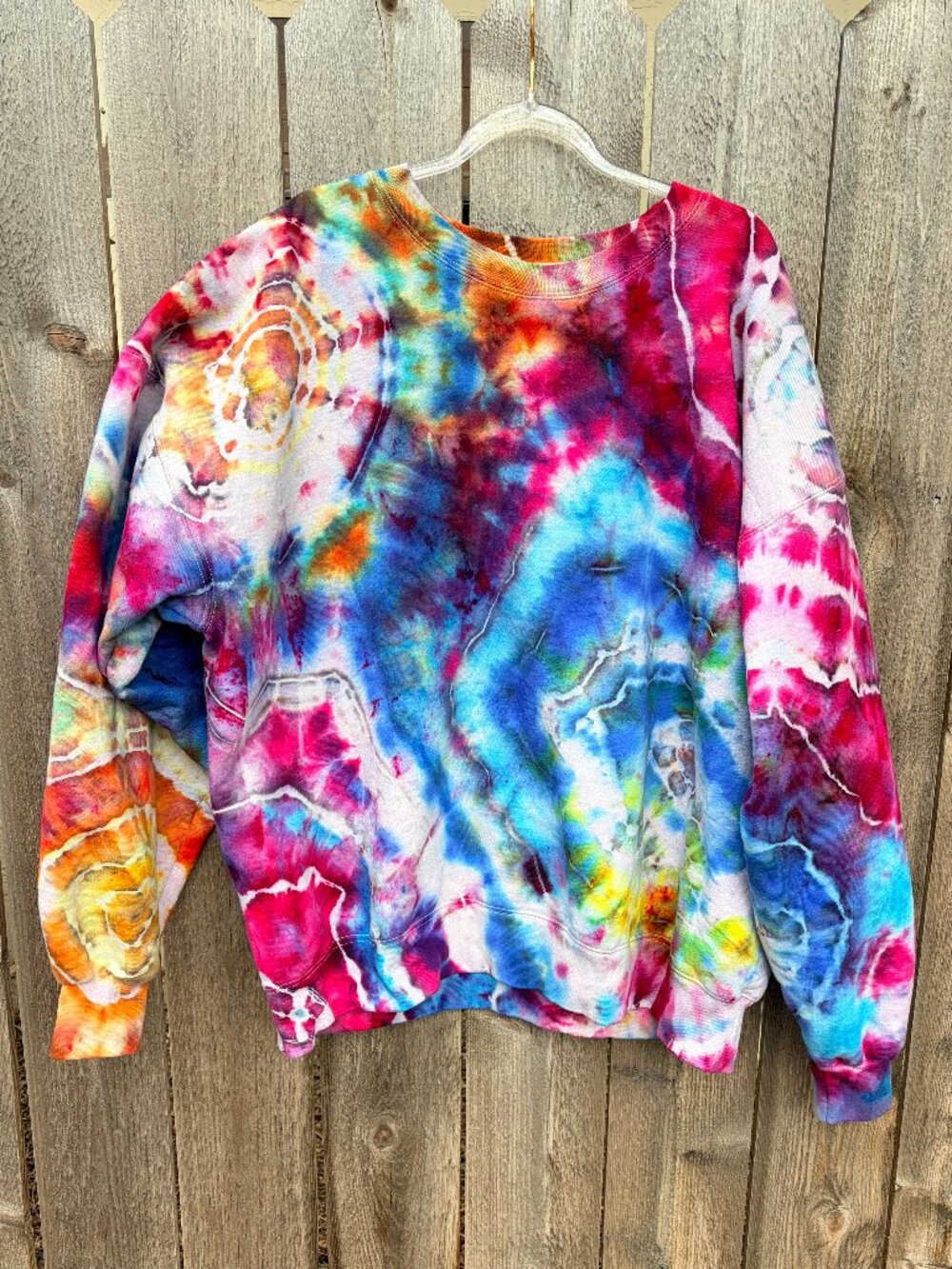 Handmade Ice Dyed Geode tie dye sweatshirt